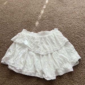 Aeropostale White Ruffle Skirt